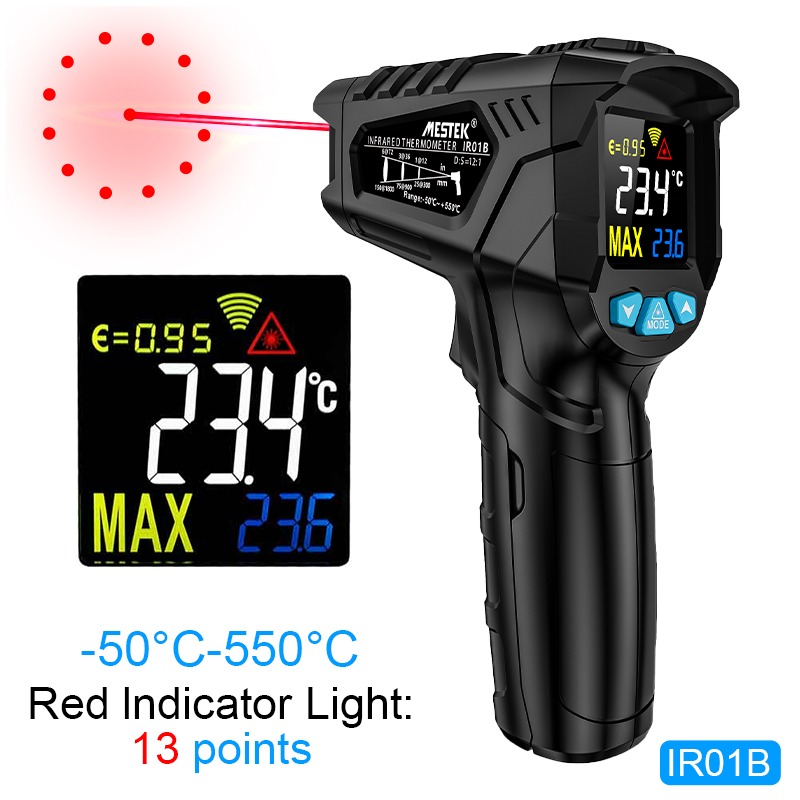 디지털 적외선 온도계 -50 ~ 550 ° C 비접촉식 - Thermometer Digital 리뷰 및 가격